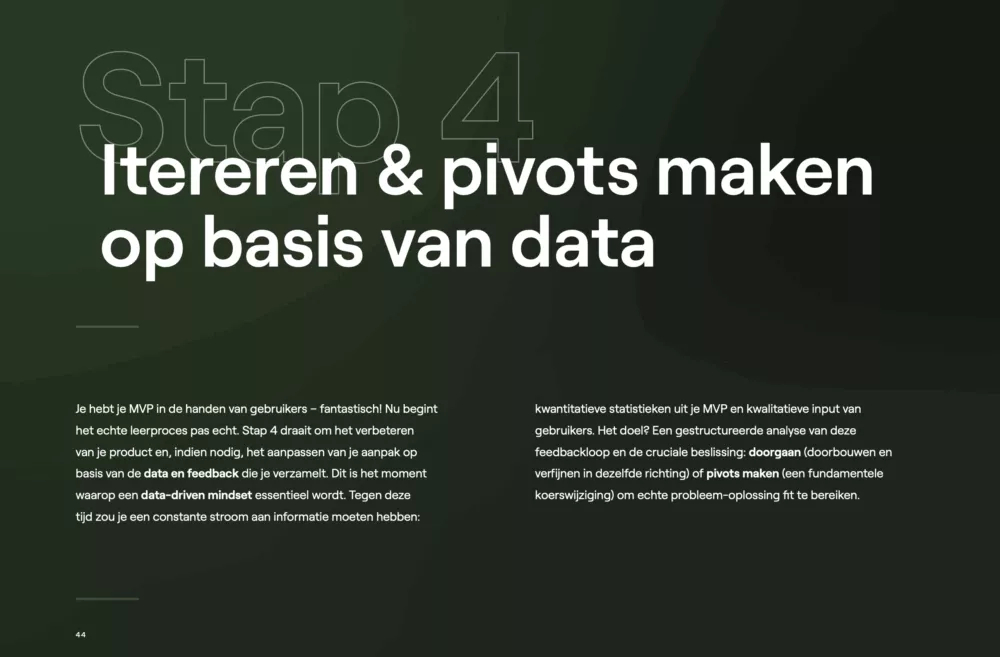 Donkergroene dia met in witte tekst